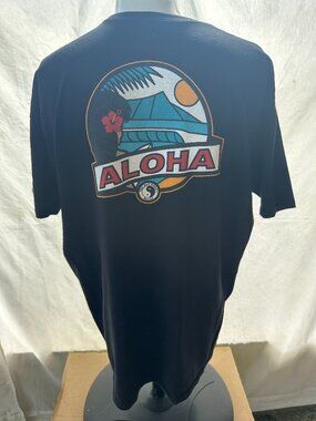 T&C Surf Town & Country Hawaii Aloha Men's Black T Shirt Size XL